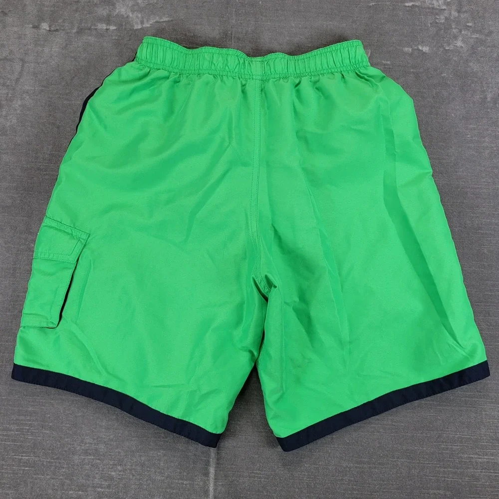 Nike Swim Board  Shorts Men's Size S Green‎ Navy Blue Athletic Quick Dry